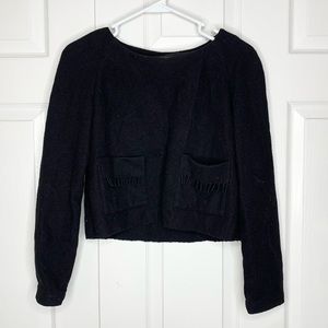Opening Ceremony Black Felt Sweater